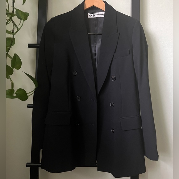 Zara DOUBLE-BREASTED BLAZER (XS) - Picture 2 of 5